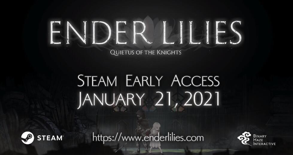 幻想风银河城ARPG《ENDER LILIES》新预告公布，明年1月21日登录STEAM