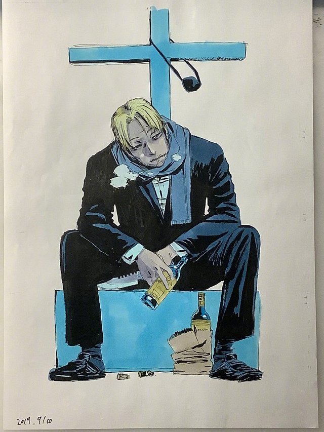 《地狱乐》作者“贺来友治”分享《电锯人》相关插画