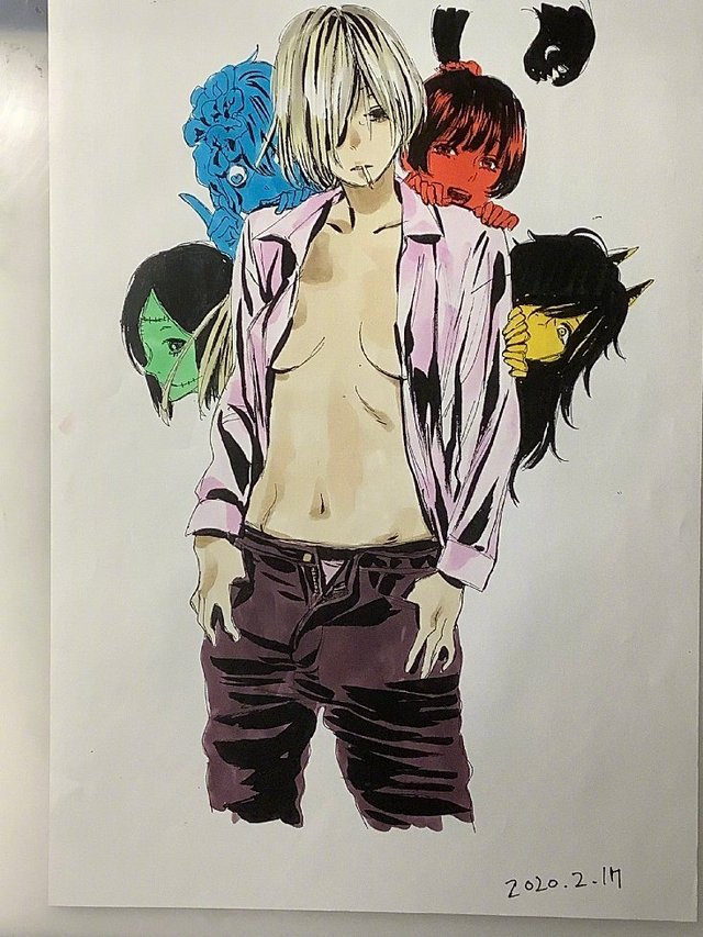 《地狱乐》作者“贺来友治”分享《电锯人》相关插画