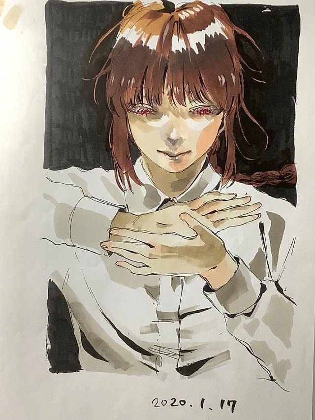 《地狱乐》作者“贺来友治”分享《电锯人》相关插画