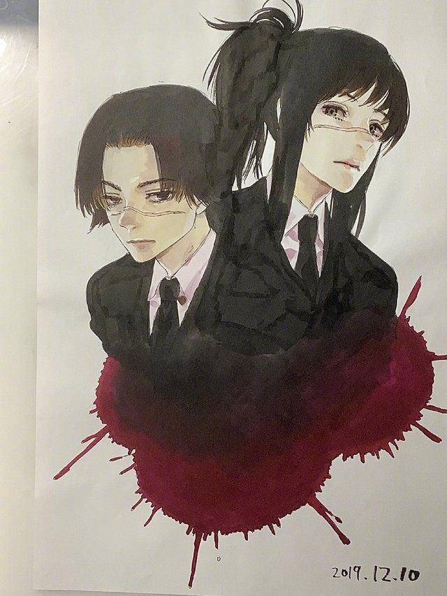 《地狱乐》作者“贺来友治”分享《电锯人》相关插画