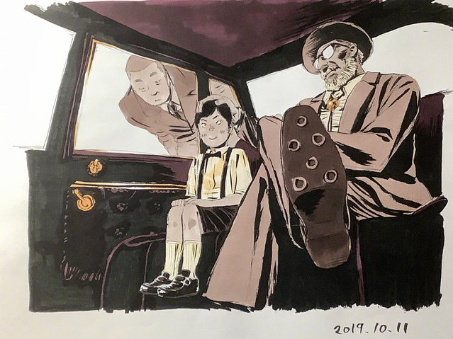 《地狱乐》作者“贺来友治”分享《电锯人》相关插画