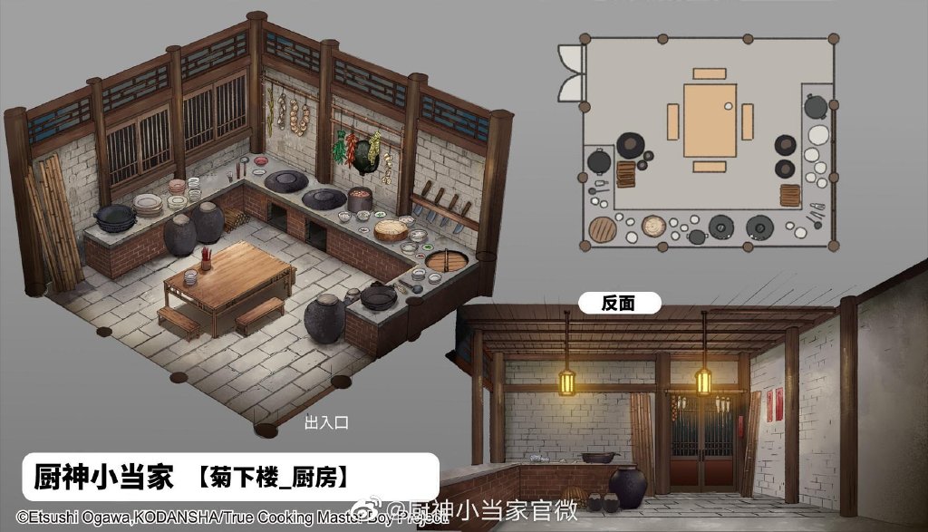 《厨神小当家》第二季场景设定图公开 饱览山川雄美风光