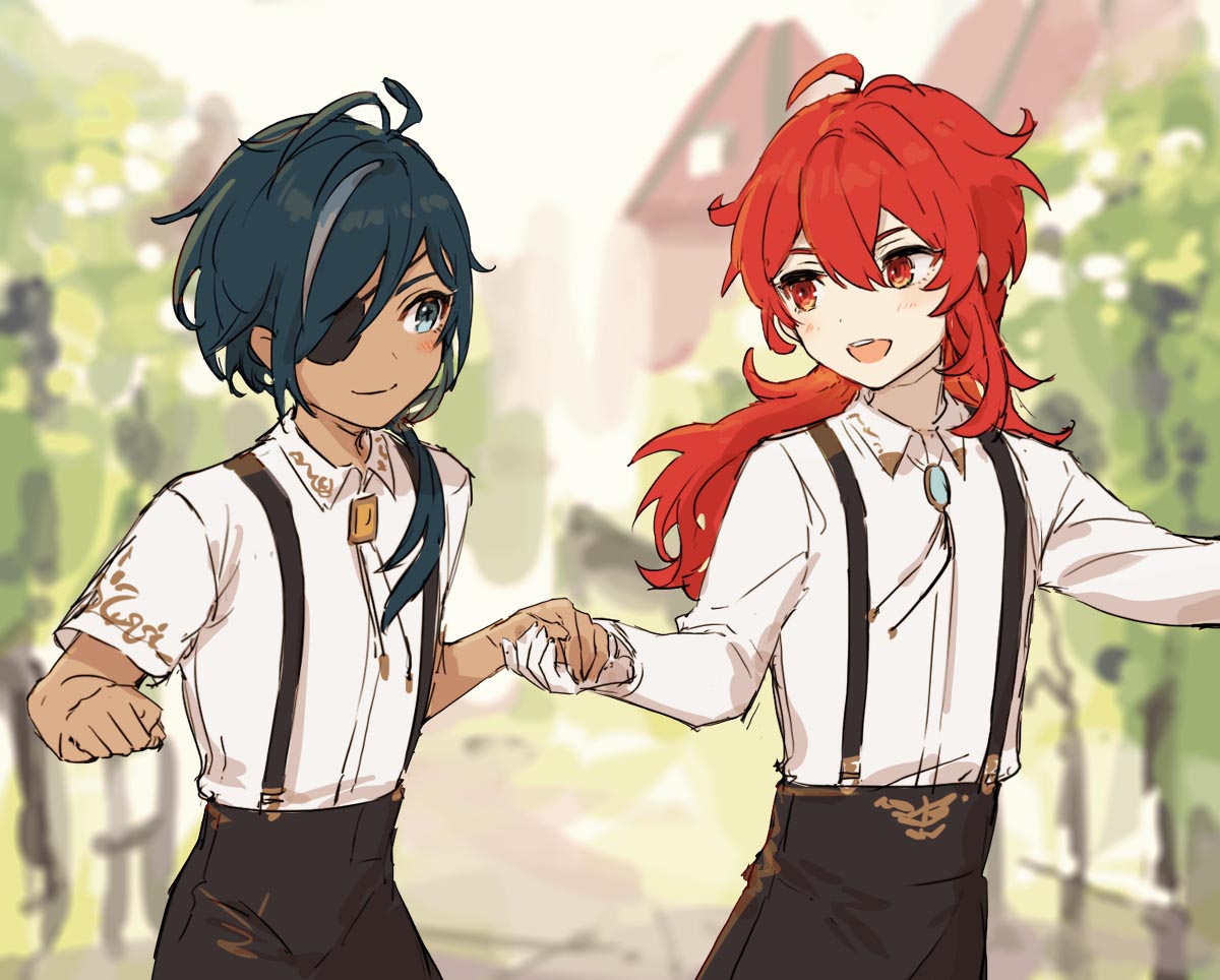 午安原神人：原神同人图#男场#迪卢克/凯亚/公子/钟离/魈【12月18日新】