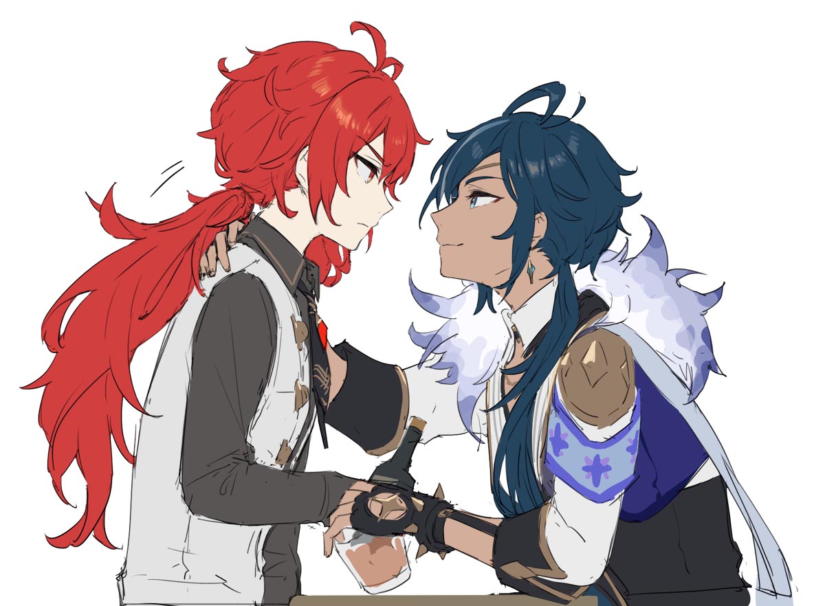 午安原神人：原神同人图#男场#迪卢克/凯亚/公子/钟离/魈【12月18日新】