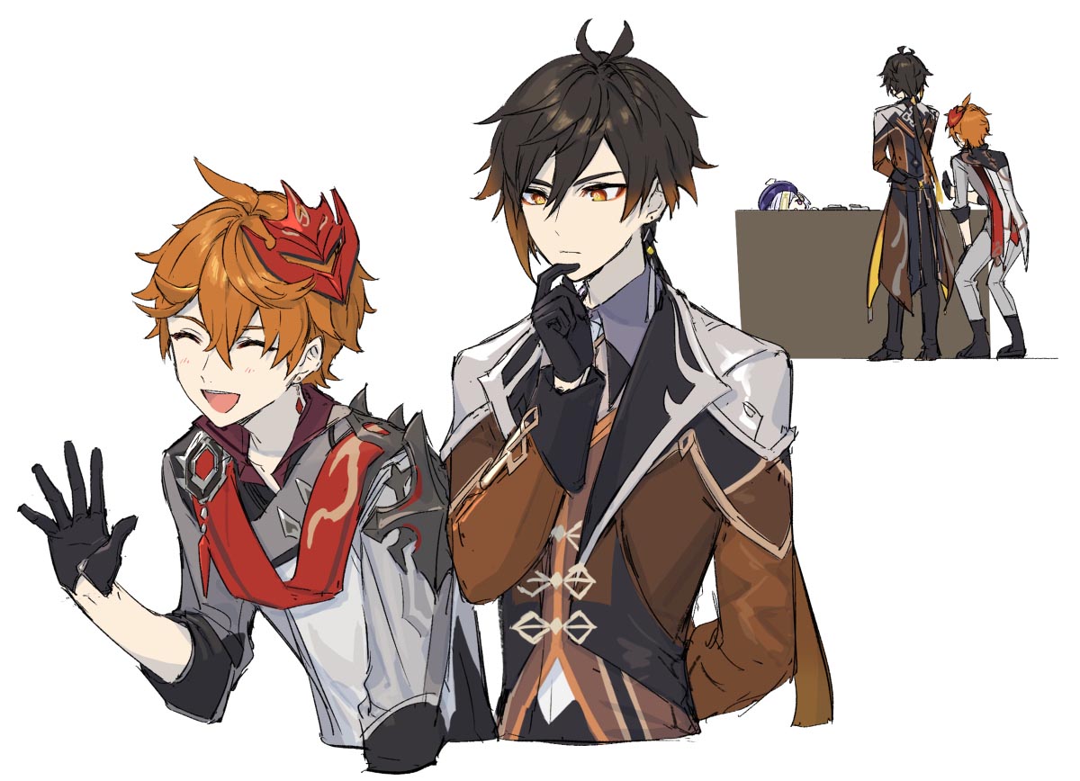 午安原神人：原神同人图#男场#迪卢克/凯亚/公子/钟离/魈【12月18日新】