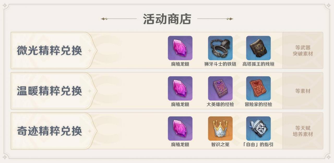 《原神》1.2版本 ▌全新活动「白垩与黑龙」：培养「单手剑·腐殖之剑」