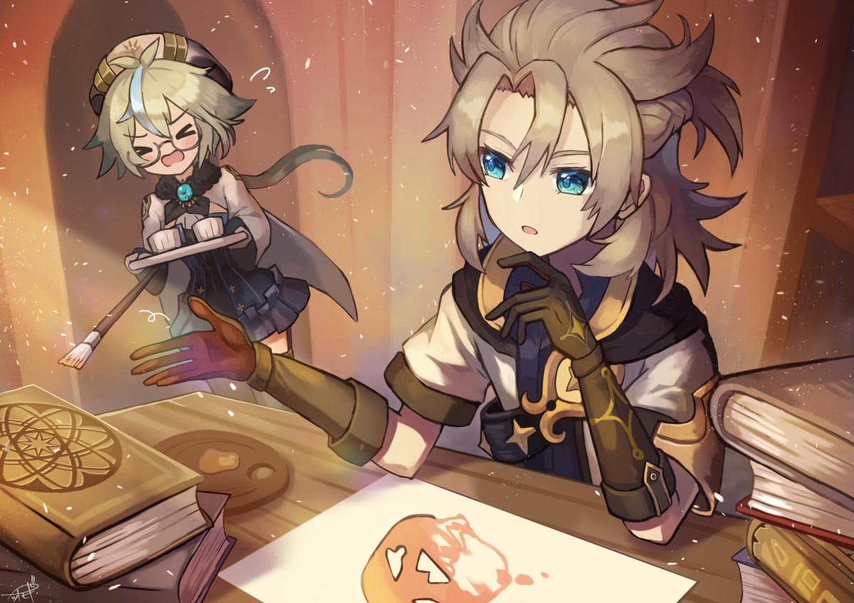 原神同人图#P站福利图精选#午安原神人【12月27日新】