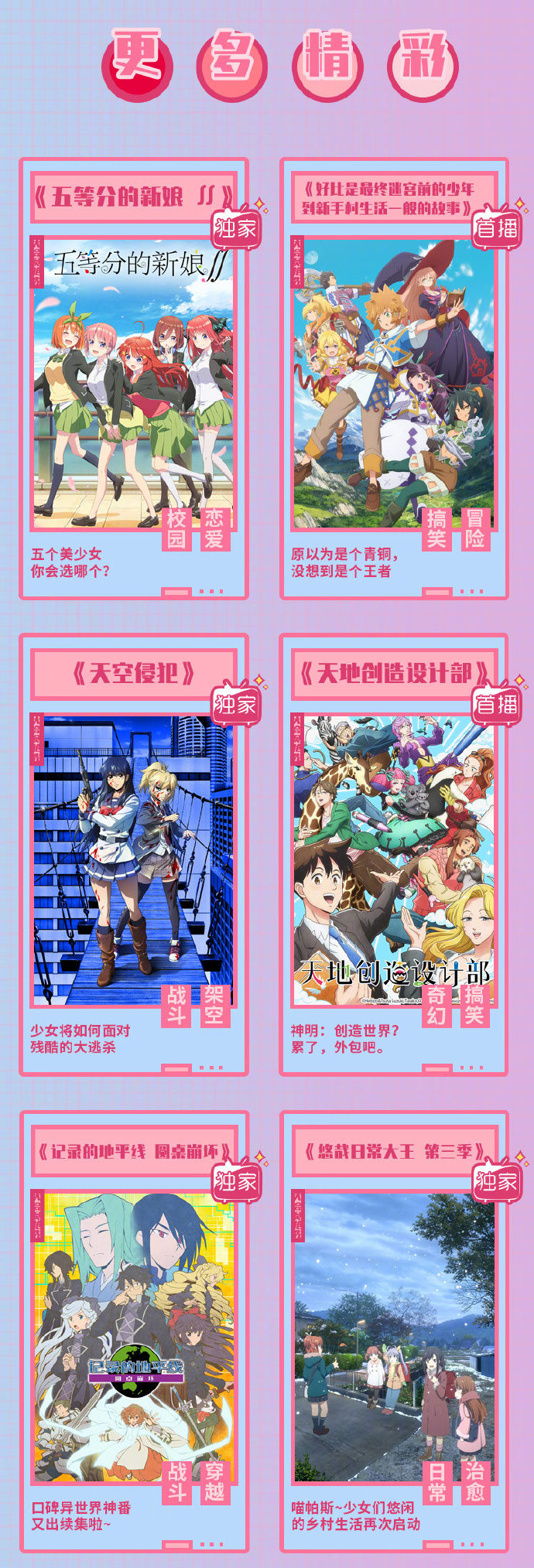 2021年1月动画新番：B站版权番一览