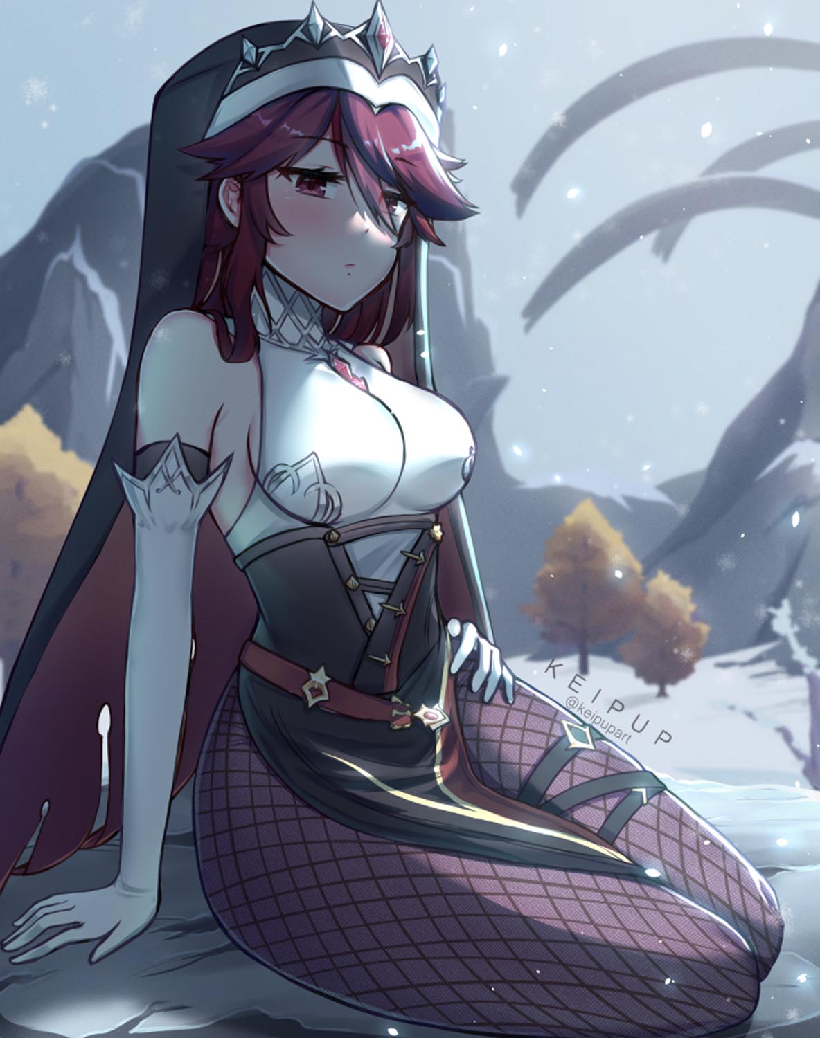 每日好图：原神#罗莎莉亚同人图#蒙德修女#P站