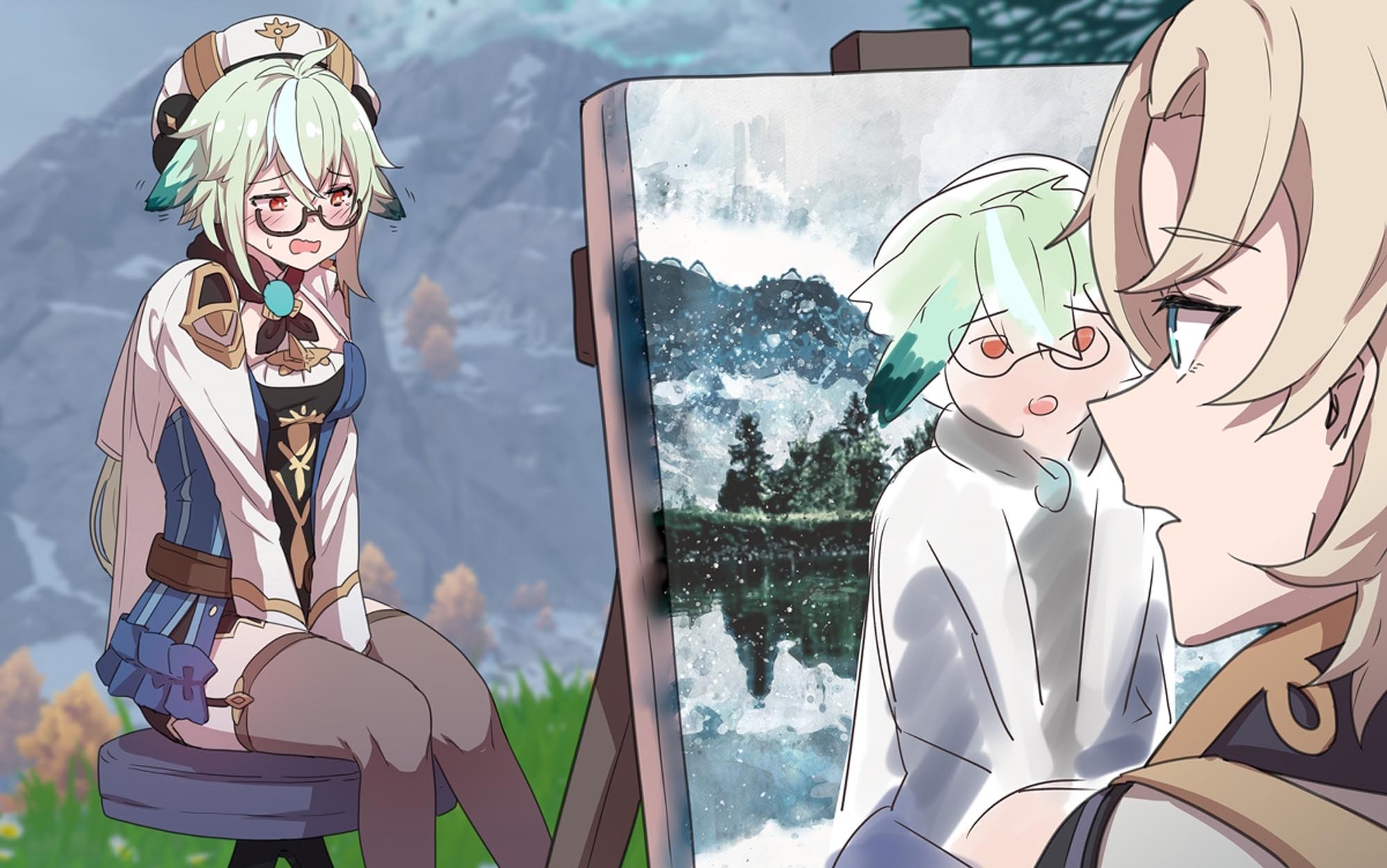 每日好图：原神同人图#Pixiv插画精选#午安原神【1月4日新】