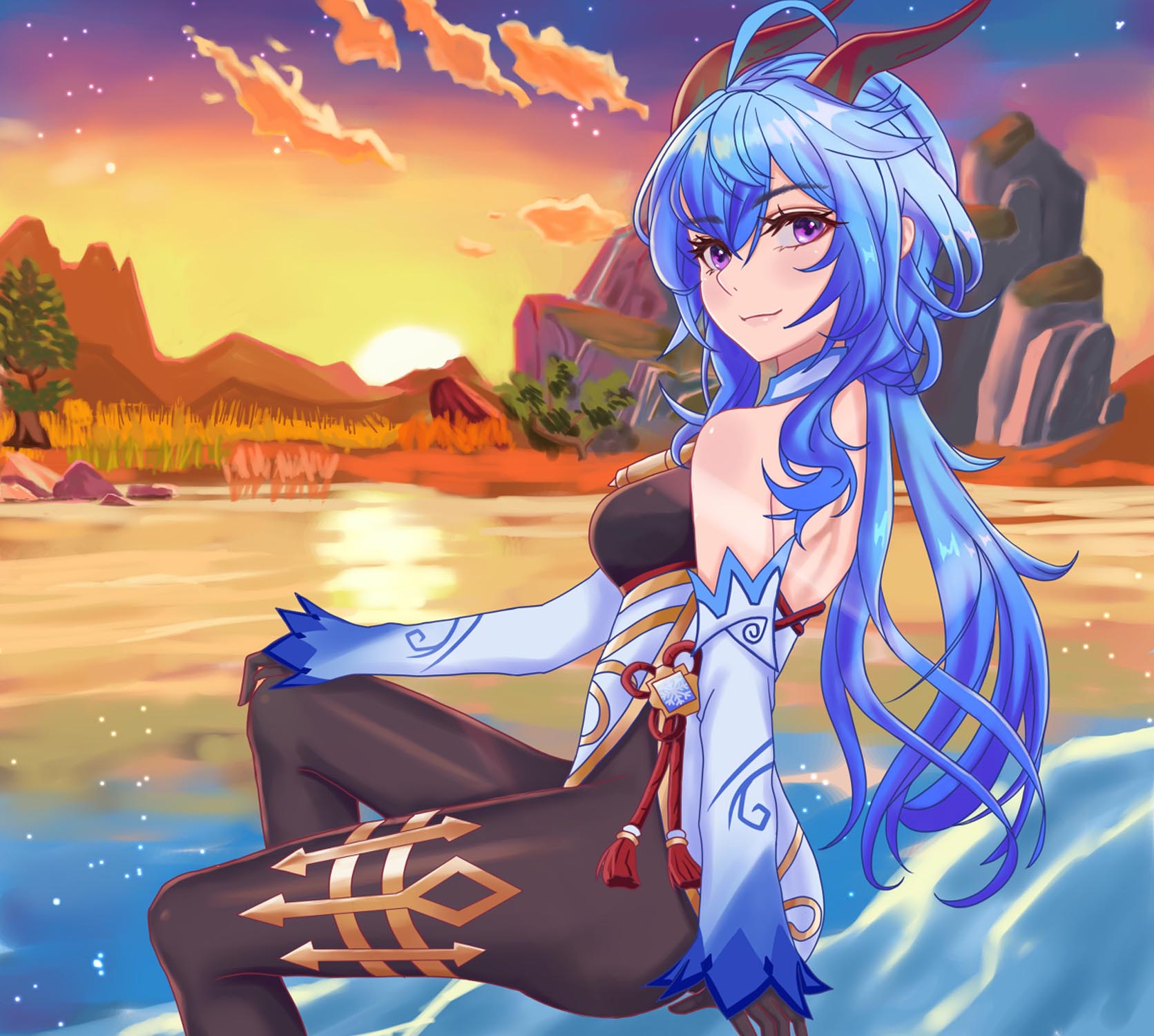 晚安原神#原神同人图#Pixiv插画精选#【1月5日新】