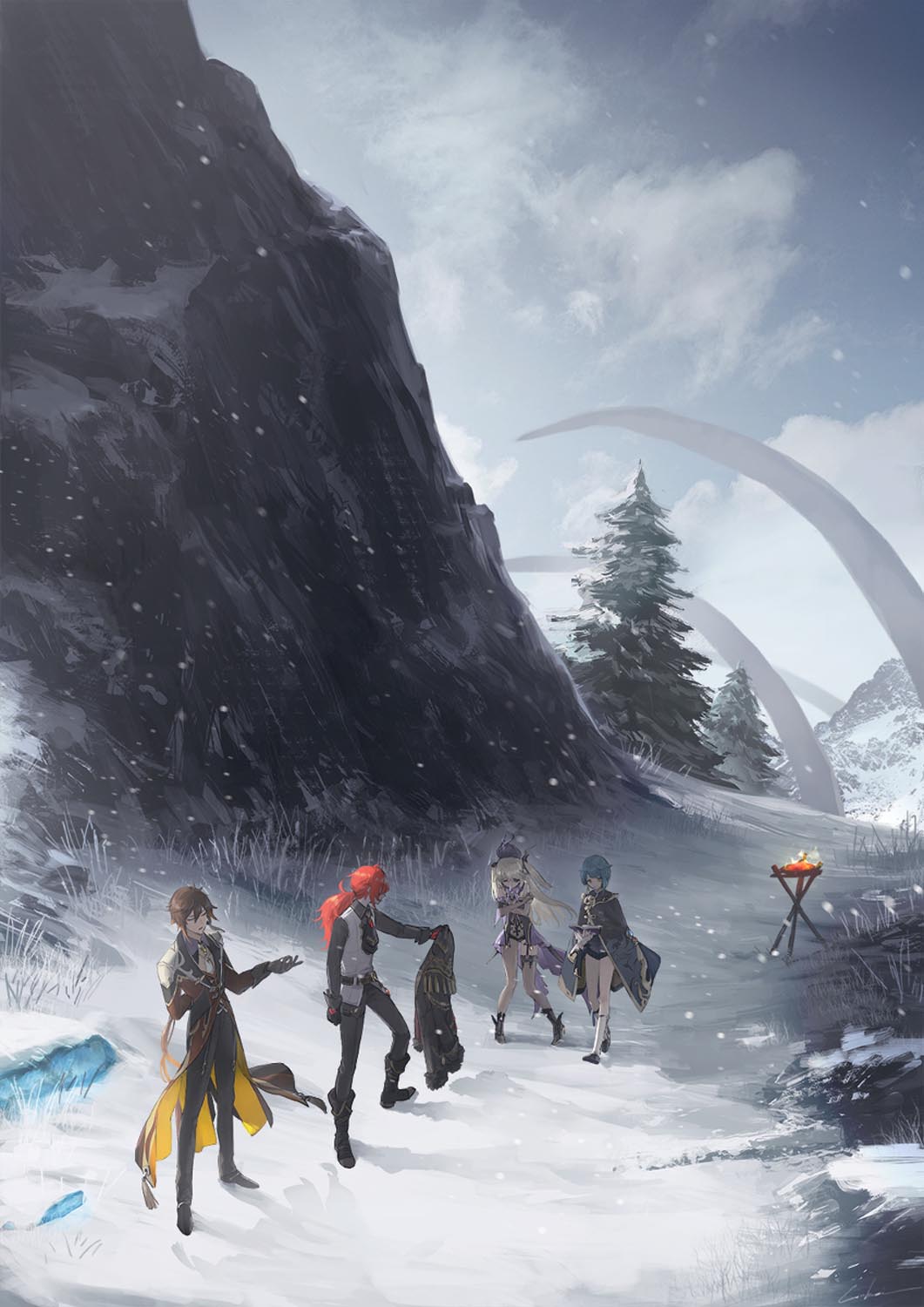 晚安原神#原神同人图#Pixiv插画精选#【1月5日新】