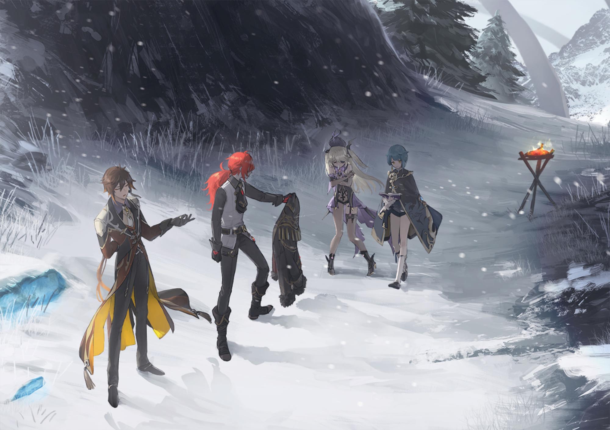 晚安原神#原神同人图#Pixiv插画精选#【1月5日新】