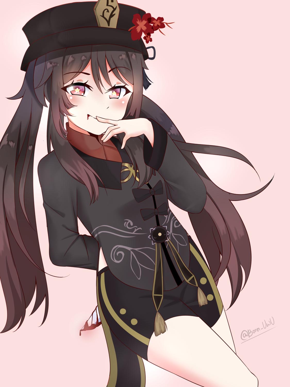 每日好图：原神#胡桃同人图#往生堂堂主#P站