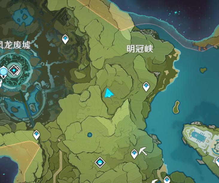 原神攻略：挖宝活动 明冠峡“特殊宝藏” 位置【秘宝迷踪】
