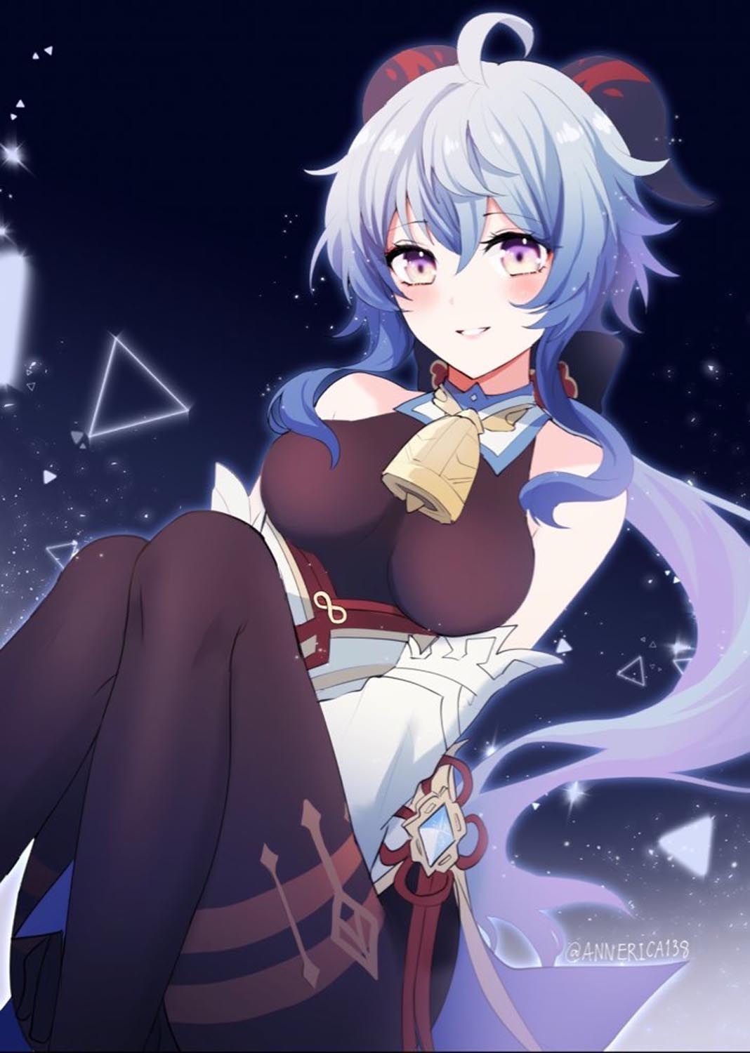 早安原神#原神同人图#今日甘雨许愿【1月12日新】