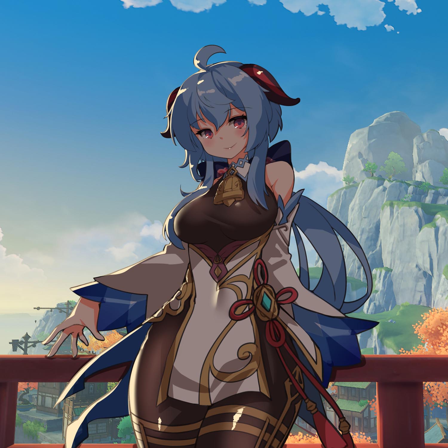 早安原神#原神同人图#今日甘雨许愿【1月12日新】