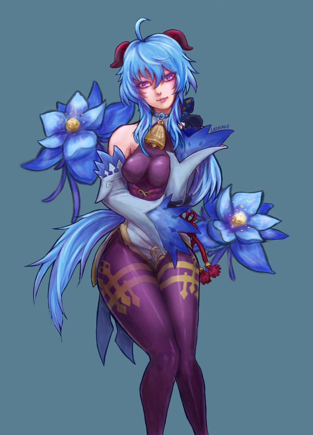 晚安原神#原神同人图#今日甘雨许愿【1月12日新】