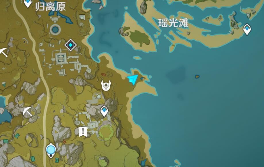 原神：寻宝活动 瑶光滩 “特殊宝藏” 位置【秘宝迷踪】