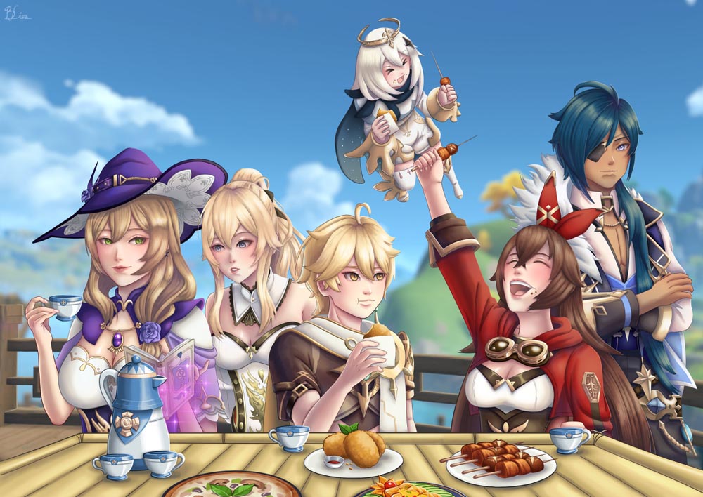 午安原神：原神同人图#Pixiv同人图【1月22日新】