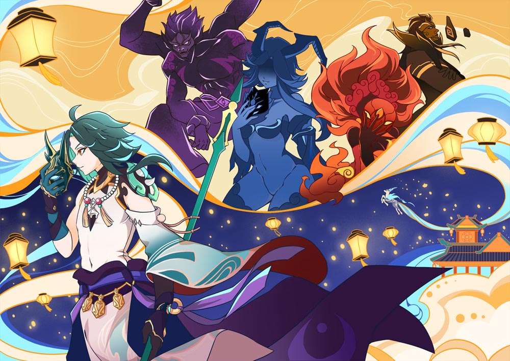 每日好图：午安原神#原神同人图#P站【2月11日新】