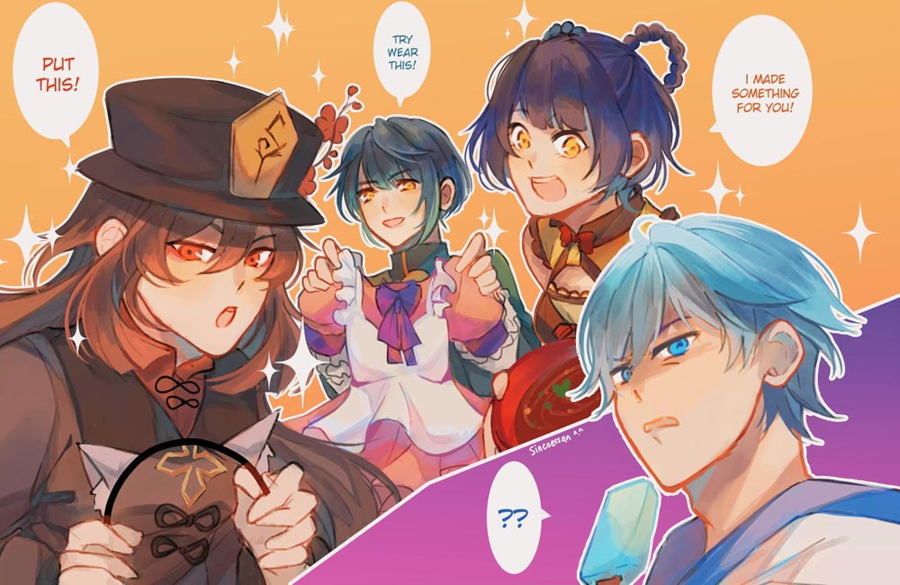 晚安原神#原神同人图#P站插画本子【3月10日新】