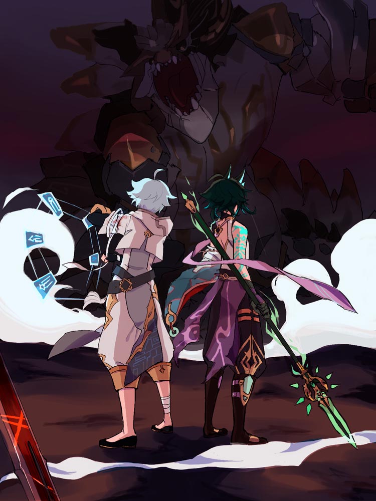 原神同人图：晚安原神#Pixiv福利#每日好图【4月8日新】