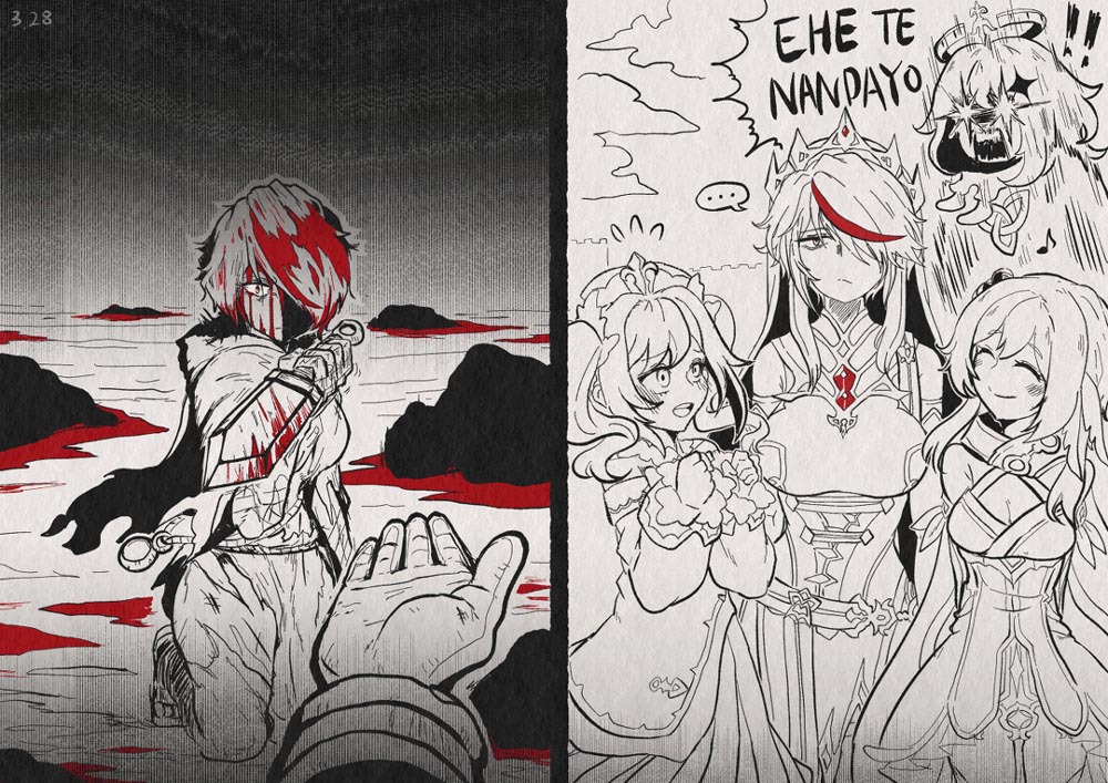 原神同人图：午安原神#P站美图#每日好图【4月13日新】