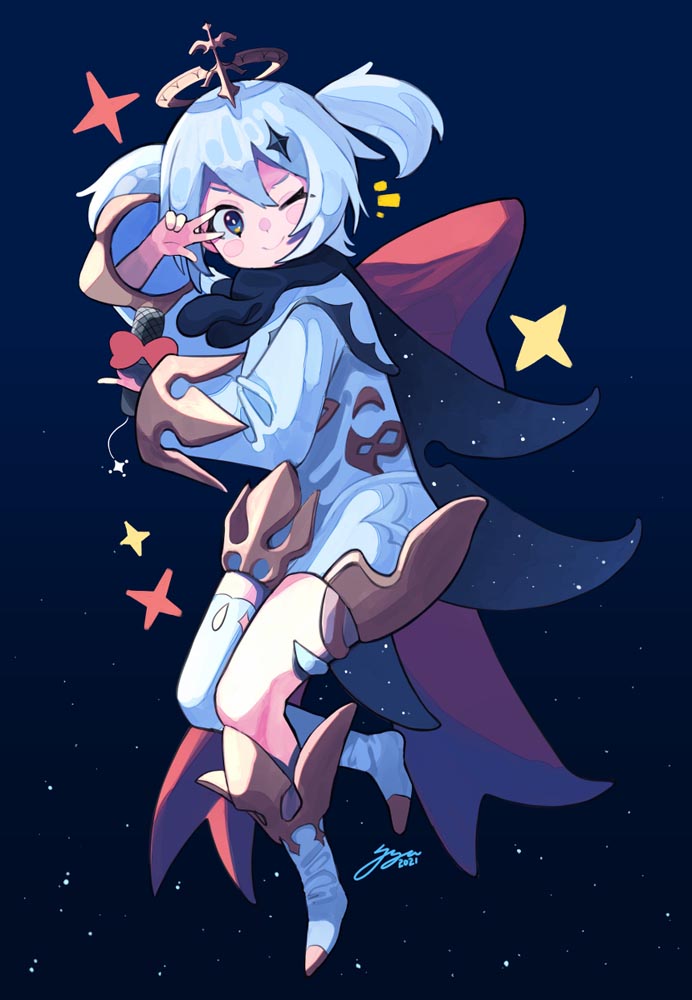 原神同人图：晚安原神#P站插画#每日好图【4月18日新】