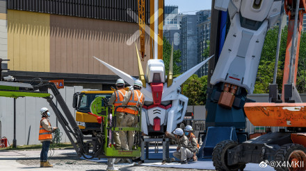 上海金桥啦啦宝都 1:1 实物大【自由高达】 今日“上头”仪式