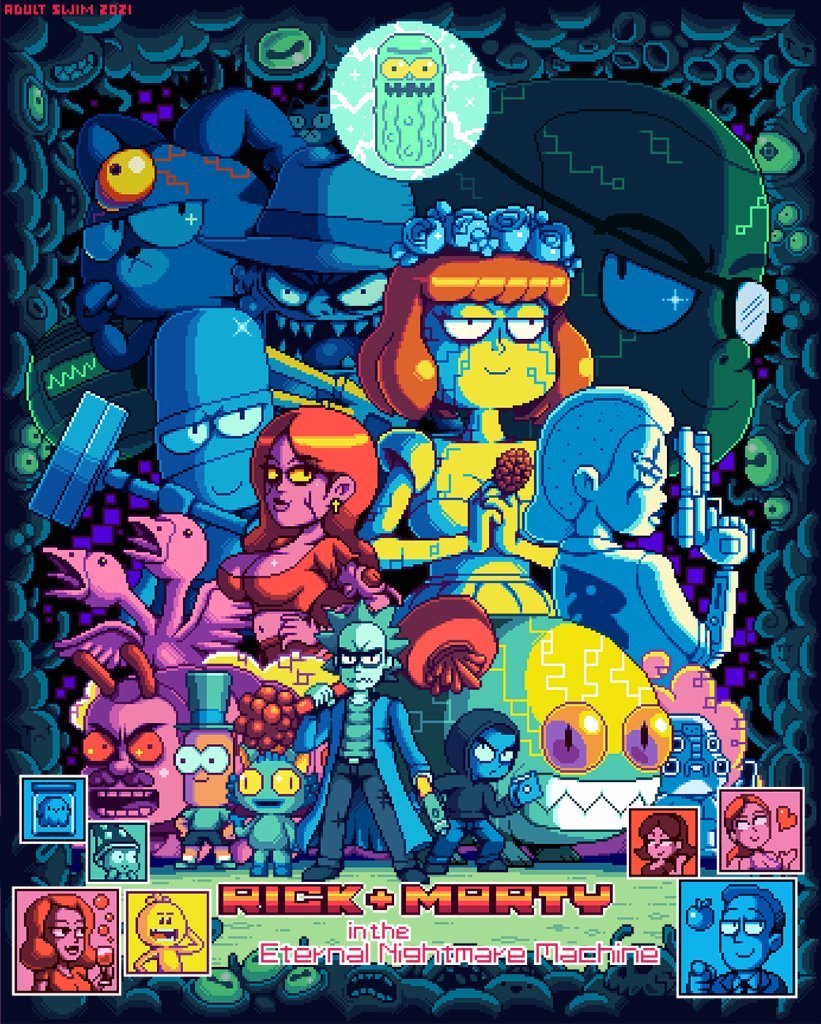 《瑞克和莫蒂》官方公布一段8-bit复古风格动画短片，长达17分钟