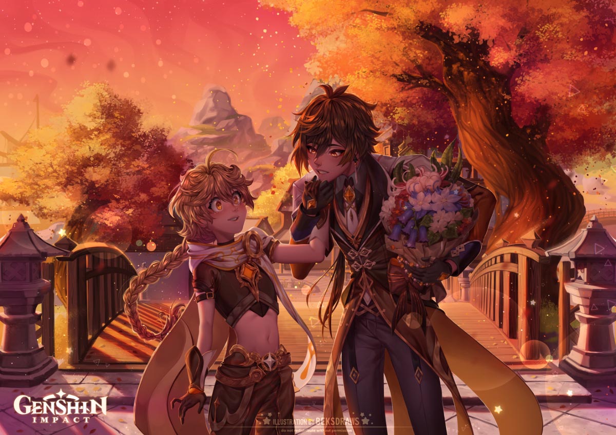 原神同人图：P站好图#晚安原神【5月13日新】