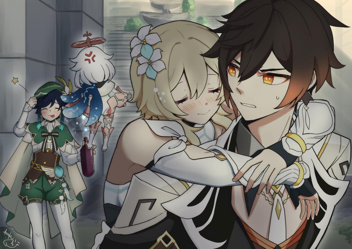 原神同人图：P站精选#早安原神【210614】