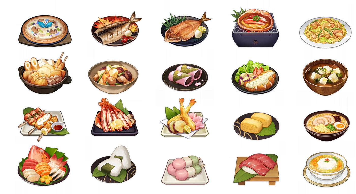 原神内鬼：“雷之国”稻妻  新料理成品图一览