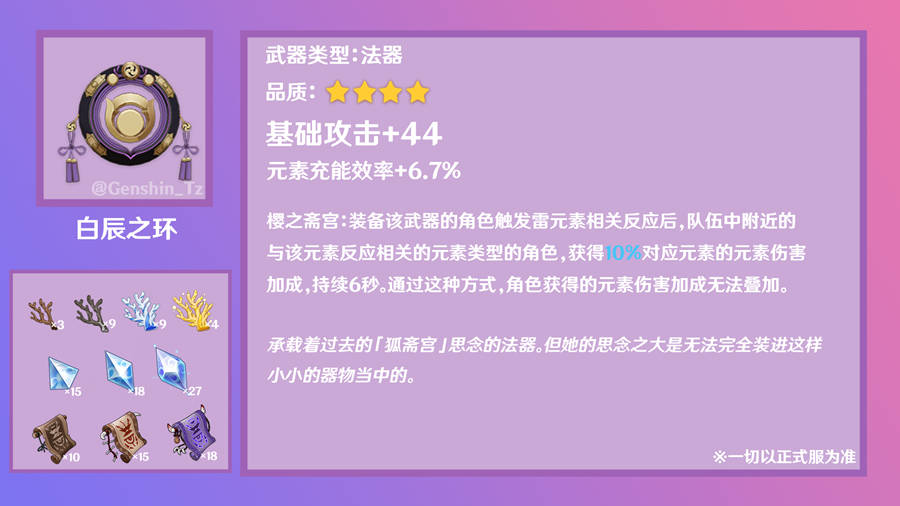 原神内鬼：2.0版本稻妻 5种 新锻造武器 所需材料一览