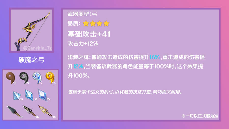 原神内鬼：2.0版本稻妻 5种 新锻造武器 所需材料一览