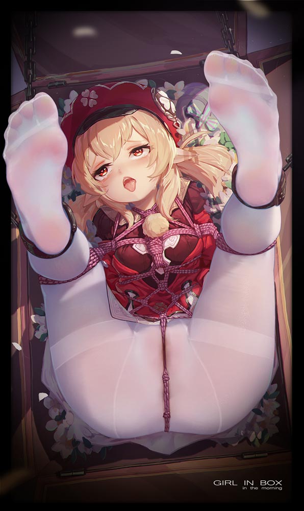 每日好图：二次元足控美图#白丝裸足捆绑拘束【画师ICECAKE】