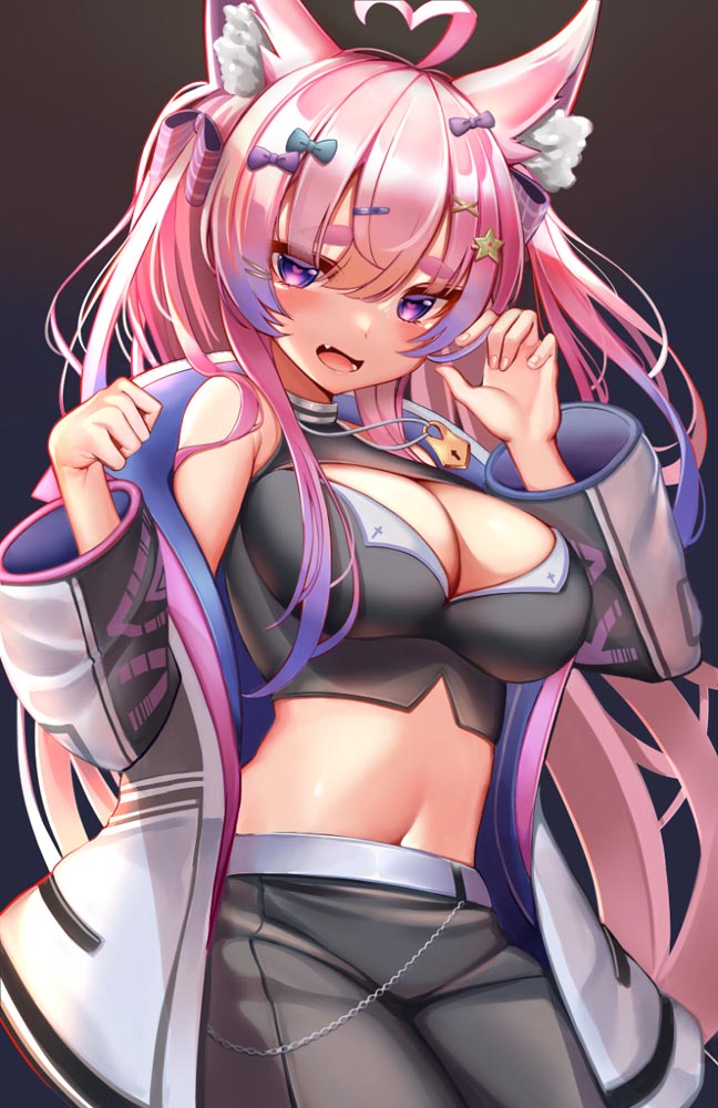 每日好图：二次元巨乳猫耳娘#插画精选【画师Kaptivate】