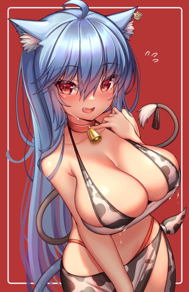 每日好图：二次元巨乳猫耳娘#插画精选【画师Kaptivate】