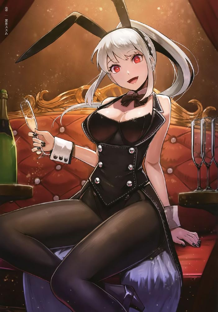 每日好图：兔女郎插画集[GAKAKU (よろず)] へそ×バニー ​​​