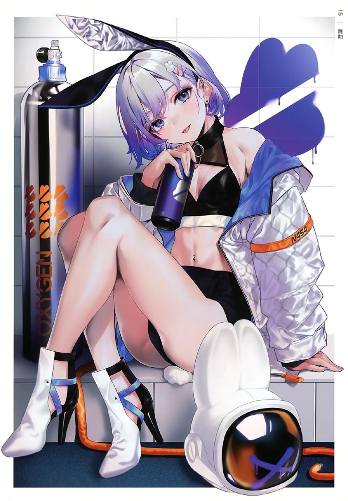 每日好图：兔女郎插画集[GAKAKU (よろず)] へそ×バニー ​​​