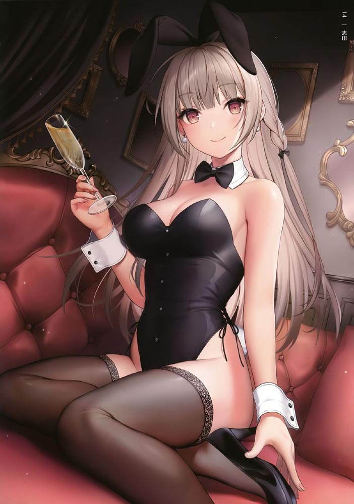 每日好图：兔女郎插画集[GAKAKU (よろず)] へそ×バニー ​​​