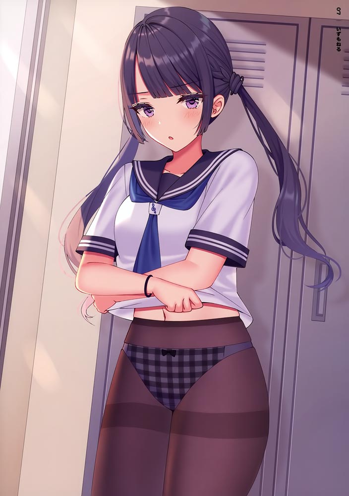 每日好图：肚脐×黑丝插画集[GAKAKU (よろず)] へそ×タイツ