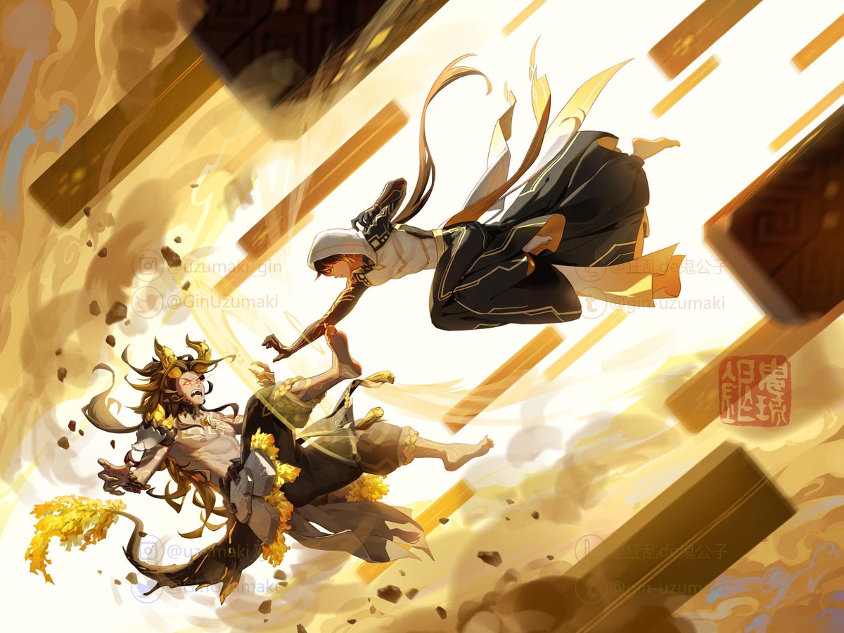 P站二次元美少女插画#午安原神【210627】