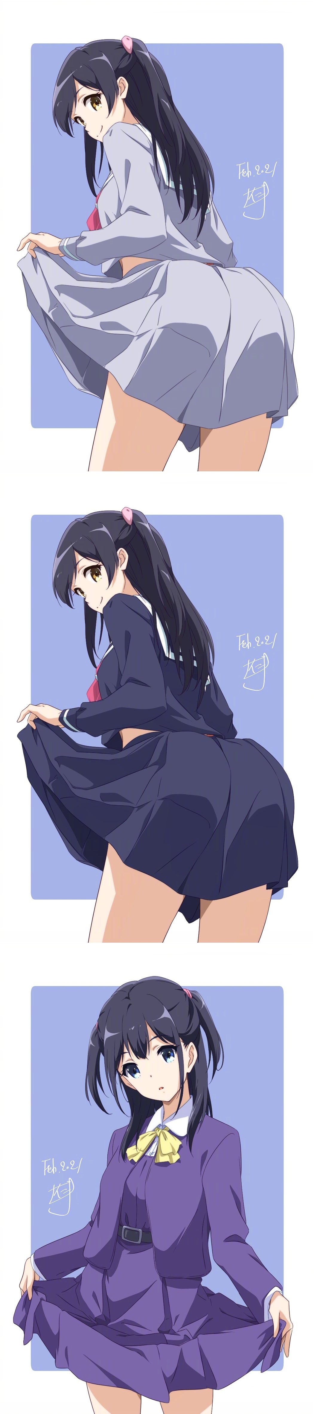 每日好图：星期五女孩#金曜の誰でもないガール【画师：仁井学】