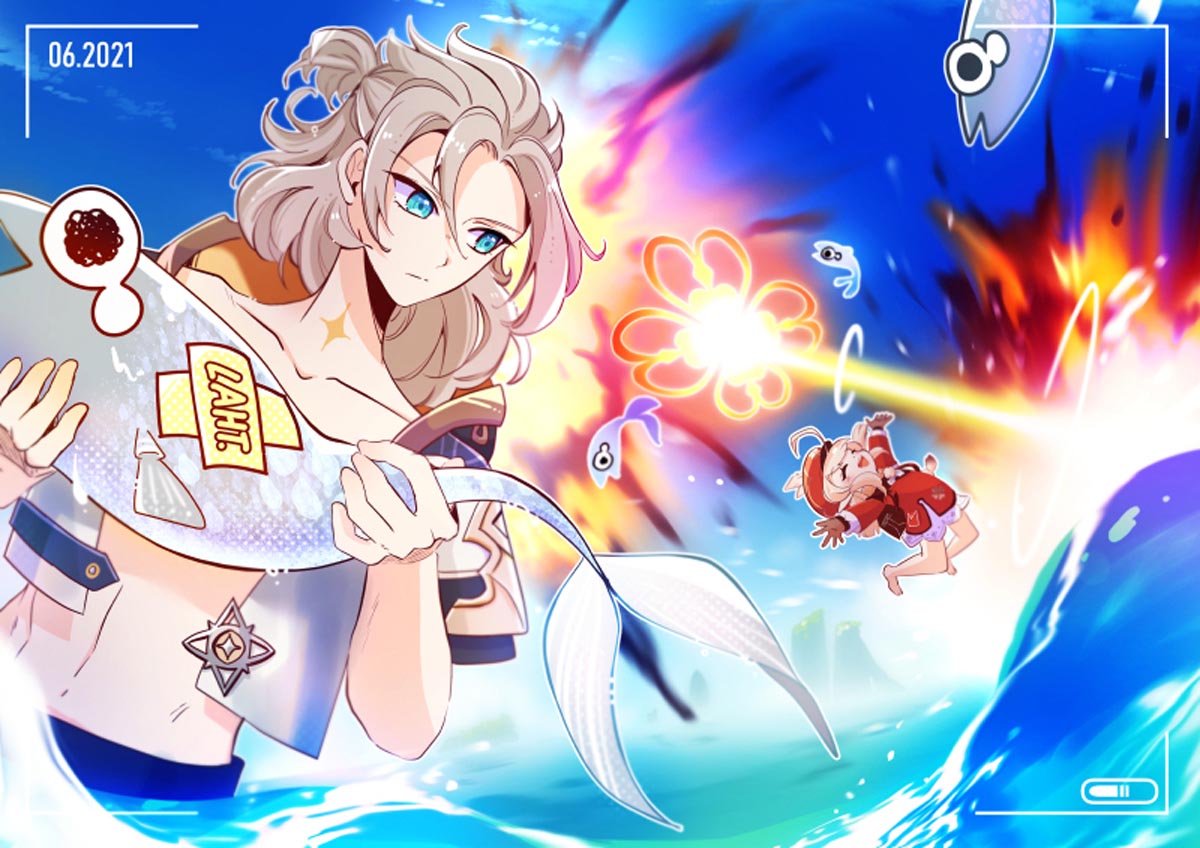 原神同人福利美图#晚安原神【210629】