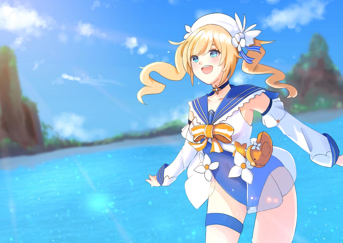 二次元美少女同人图#晚安原神【210722】