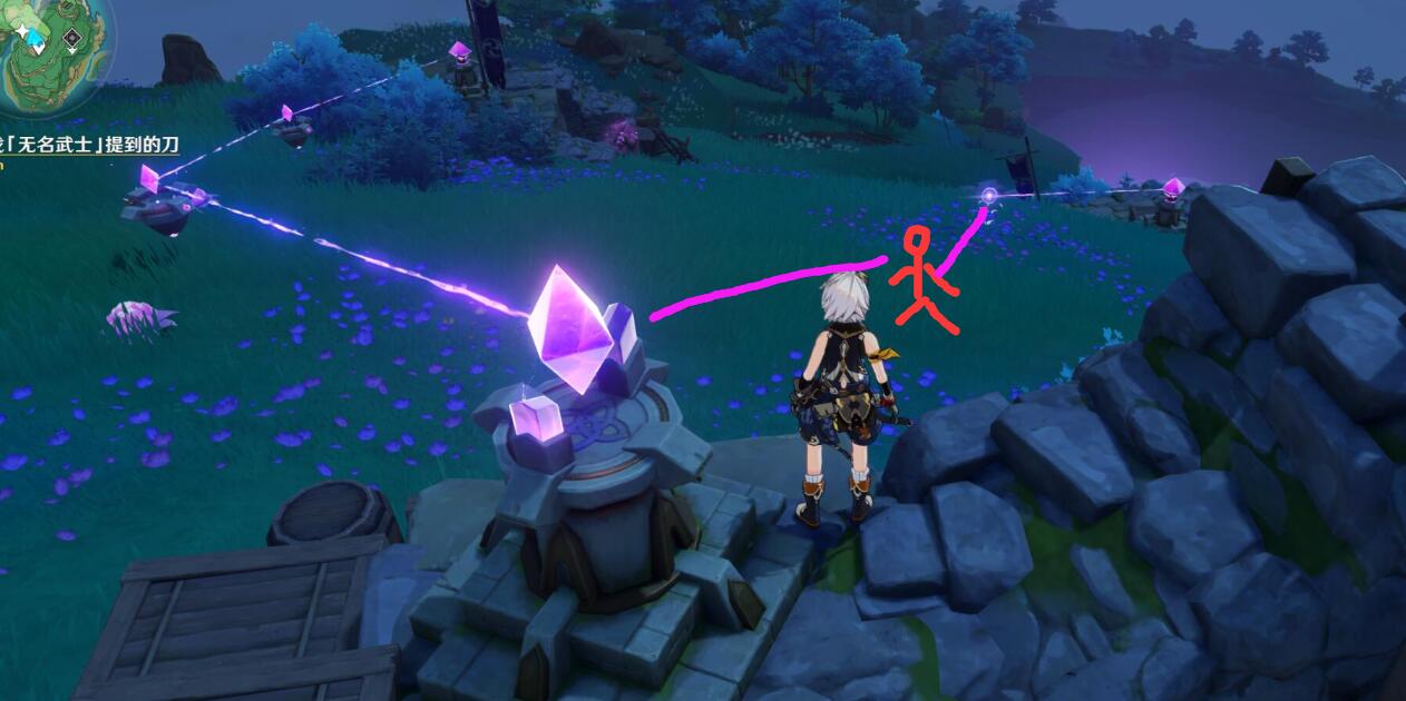 原神稻妻攻略：踏鞴砂山坡  继电石 连线 解密