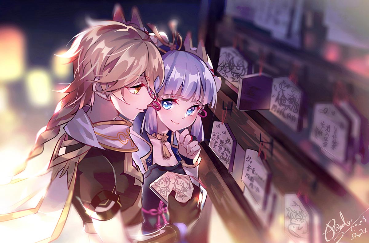 日系插画美图#晚安原神【210813】